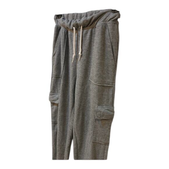 No Boundaries Women’s Cargo Sweatpants Size S (3-5) Gray Ankle Cuff Joggers - Picture 2 of 5